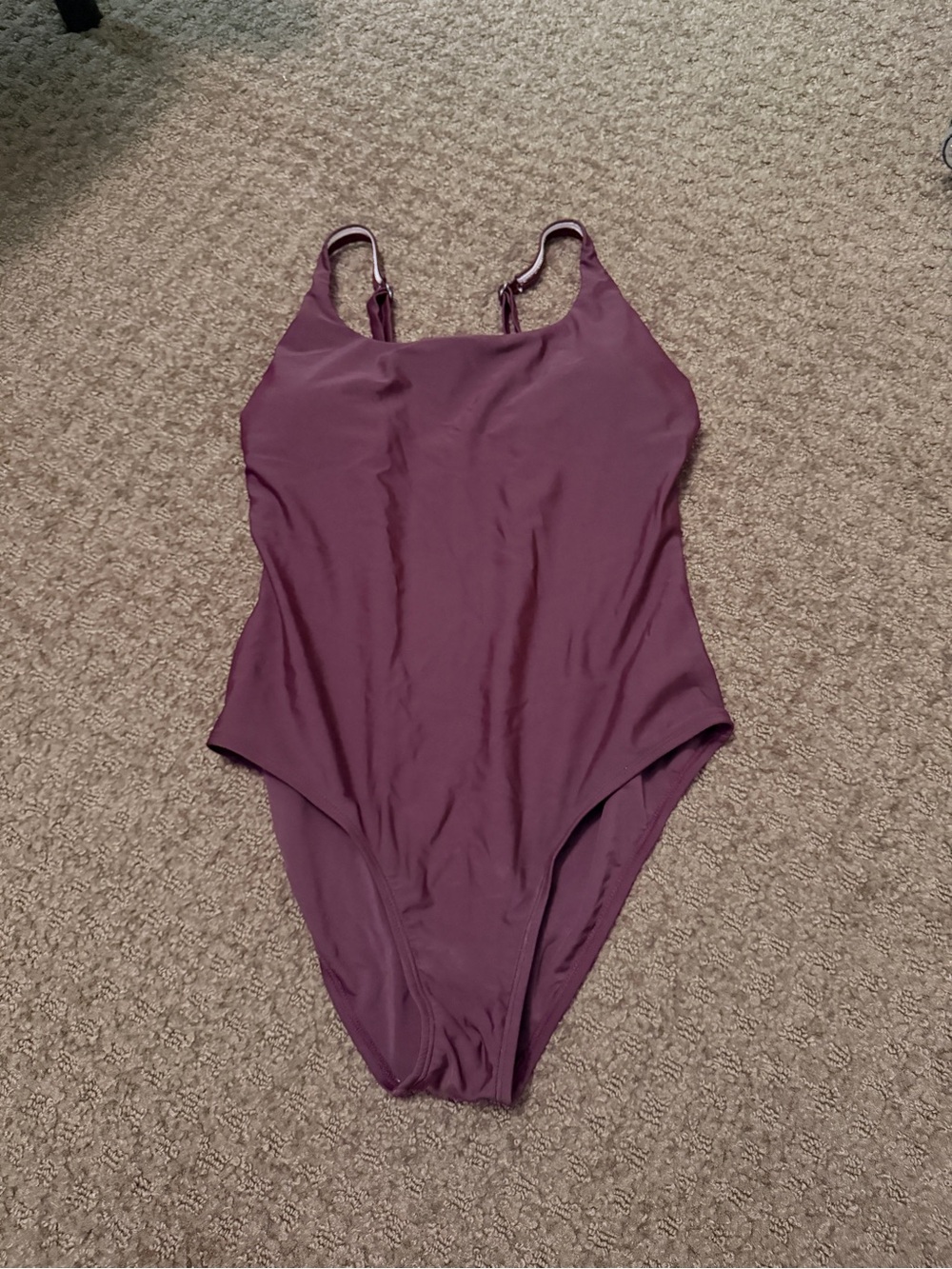 Cupshe Plum One-Piece Swimsuit with Adjustable Straps